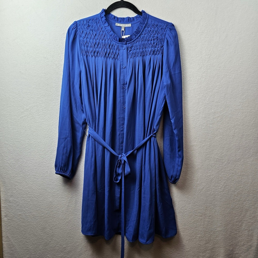 Daniel Rainn Dress Woman's Size Large Blue Long Sleeve Sierra Long Sleeve NWT